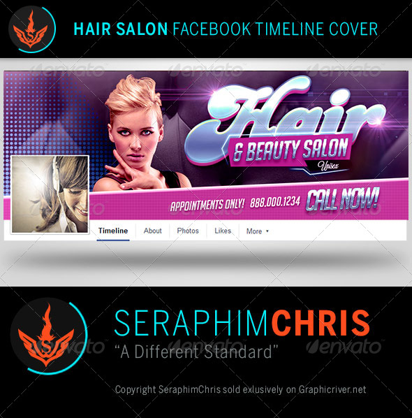 Hair Salon Facebook Timeline Cover Template by SeraphimChris | GraphicRiver