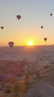 Cappadocia Turkey  Vertical Video of Balloon Launch alt