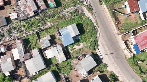 Drone Flying Over Slum in South Africa