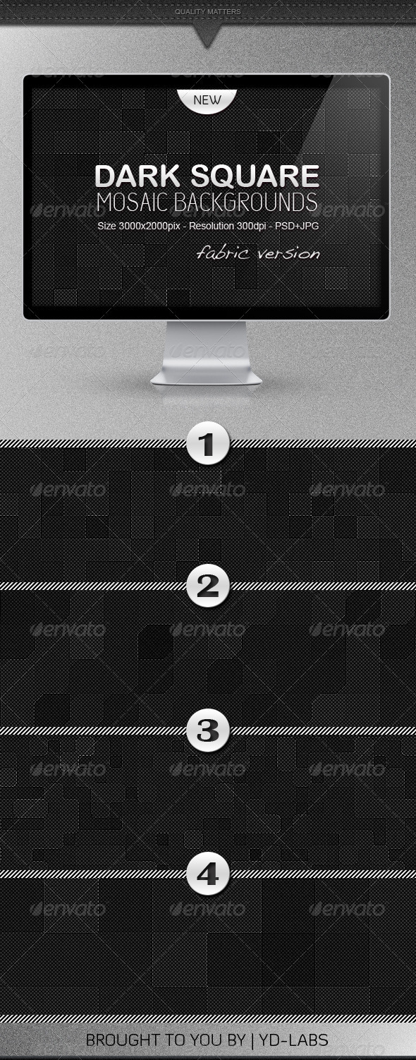Dark Square Mosaic Backgrounds - Patterns Backgrounds