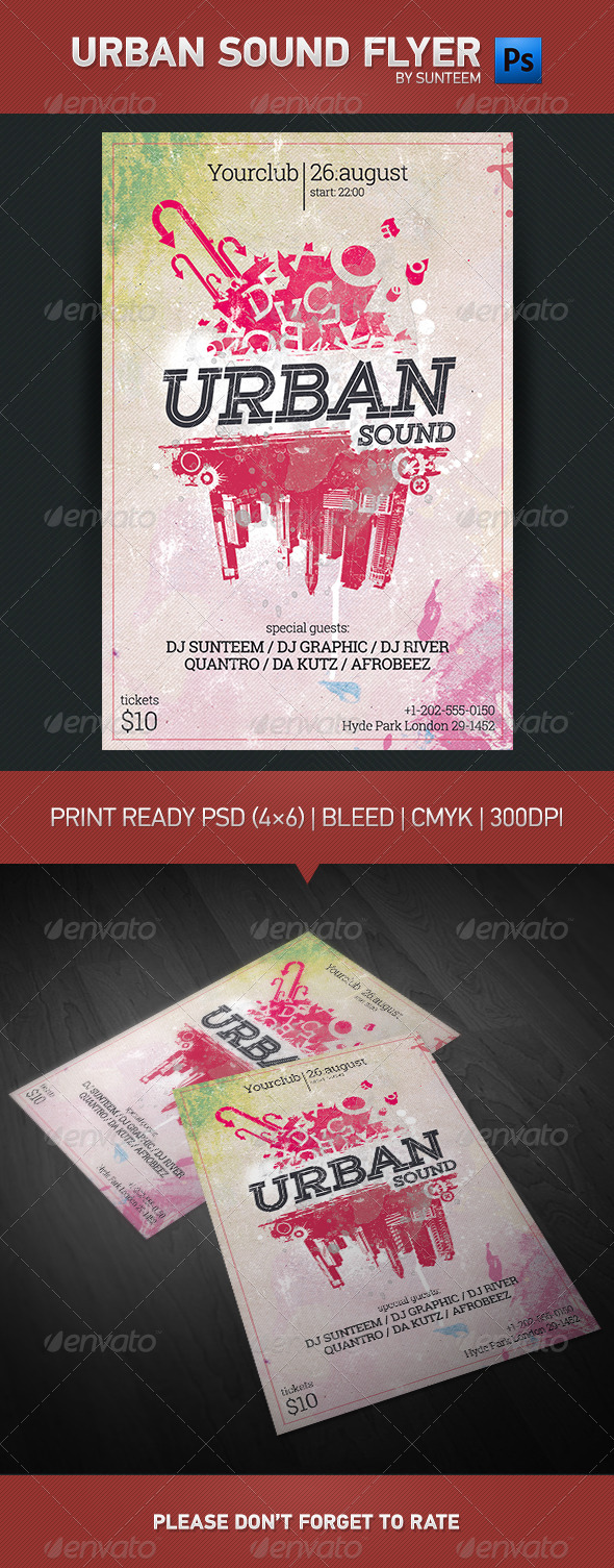 Urban Sound Party Flyer Template