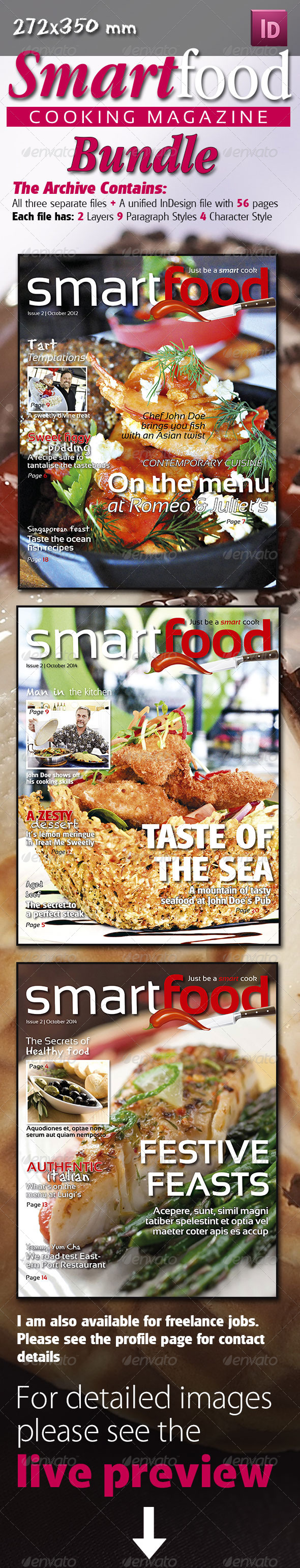 Smart Food Cooking Magazine Bundle - Print Templates