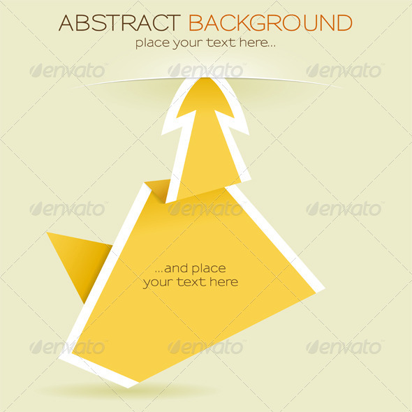 Paper Origami Arrow - Concepts Business