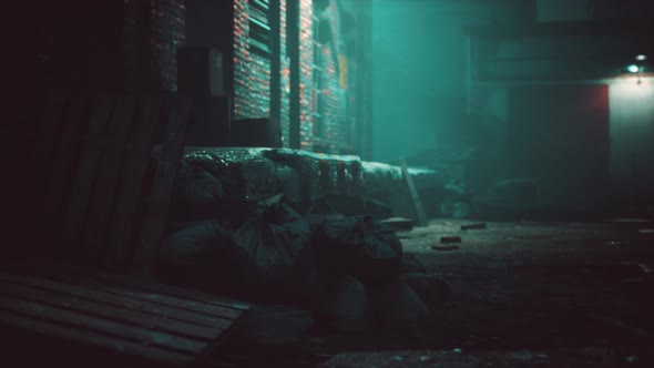 Old Brick Factory at Night alt