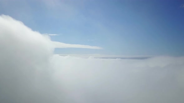 Fog Like Cotton Cloudy Weather under Blue Sky in Turkey