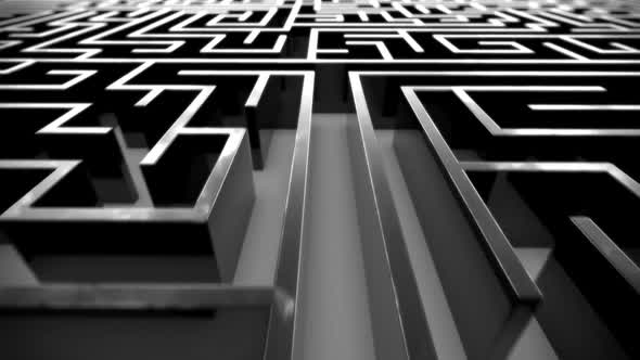 Seamless animation of the flight over an infinite black maze. Loopable. HD alt