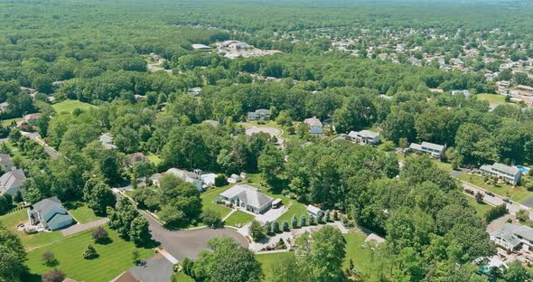 Residential Sleeping Area Street the a Monroe Town Area with Above Aerial View in New Jersey US alt