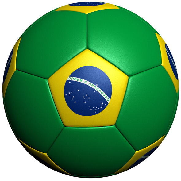 Brazil Soccer Ball Flag by Polygon3d | 3DOcean