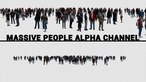 Massive People Alpha Channel