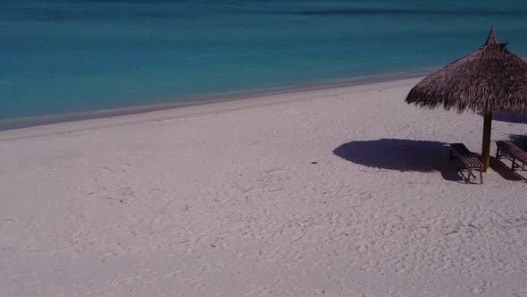 Aerial abstract of bay beach by blue sea and sand background alt