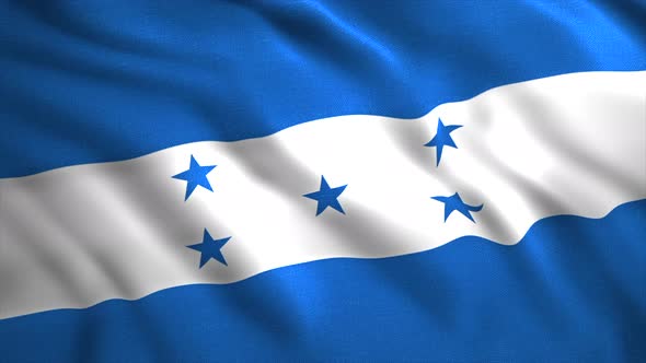 Flag of Honduras Waving with Double Headed Eagle alt