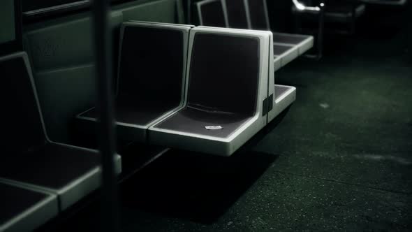 Inside of New York Subway Empty Car alt