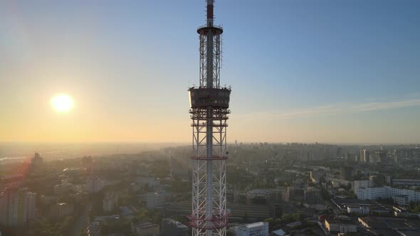 TV Tower in the Morning at Dawn in Kyiv, Ukraine alt
