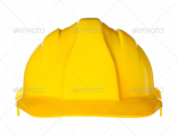 Yellow hard hat - Stock Photo - Images