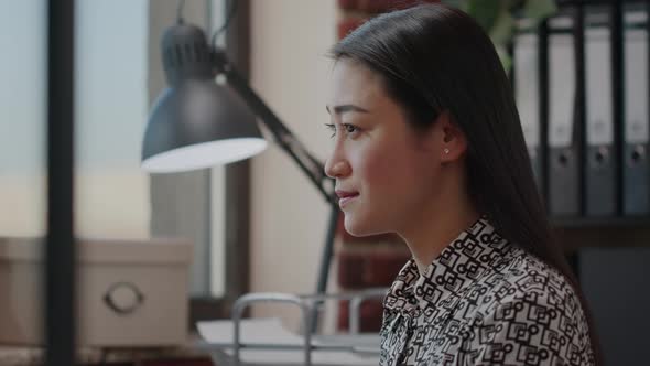 Close Up of Entrepreneur Working on Business Project alt