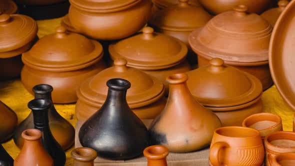 Street Market Exhibition of Handmade Pots Jars Ceramic Products Souvenirs alt