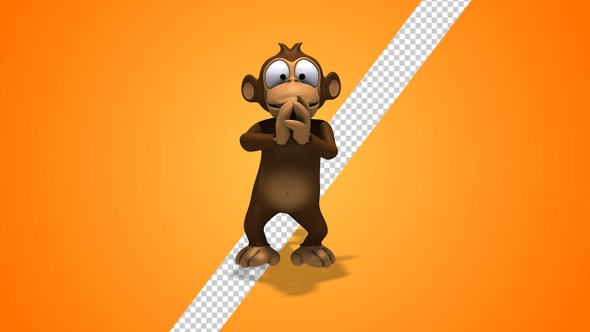 Cartoon Monkey 3d Character - Chichen Dance