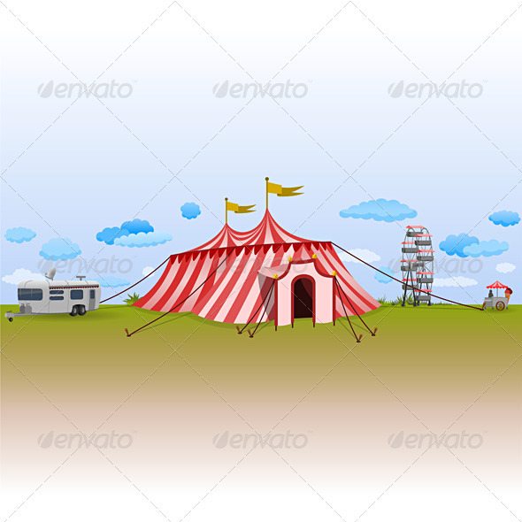Amusement Park with Circus - Seasons/Holidays Conceptual