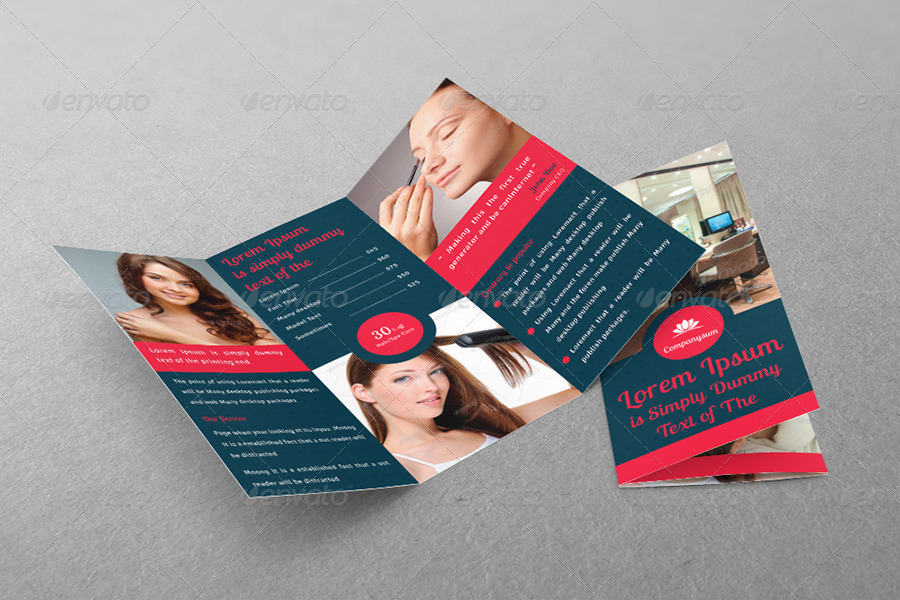 Spa & Beauty Saloon Tri-Fold Brochure | Volume 2, Print Templates ...