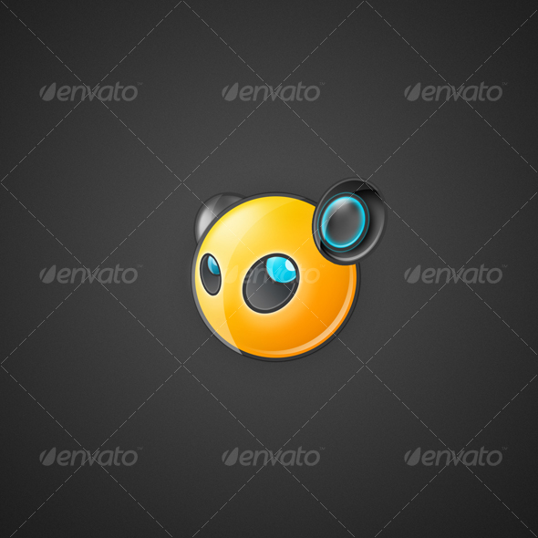 Yellow Speaker Head - Characters Illustrations