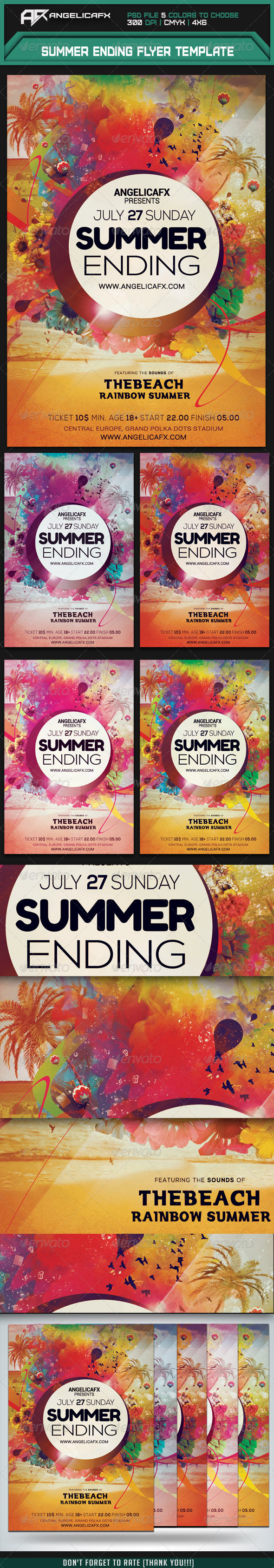 Summer Ending Flyer Template