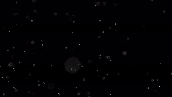 Particles in the air on a black background. alt