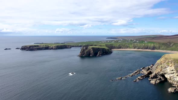 Aerial View of the Beautiful Coast at Malin Beg in County Donegal  Ireland alt