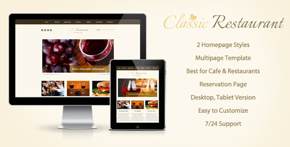 Classical Restaurant Muse - ThemeForest 8014648