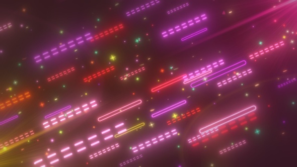 Abstract Digital Neon Lines Background, Abstract Glowing Neon Lines Background alt