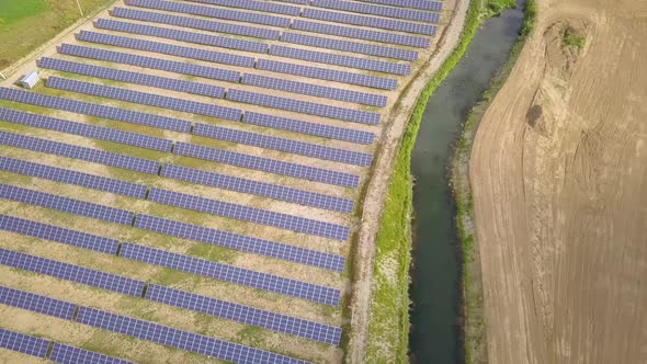 Aerial View of Solar Power Plant alt