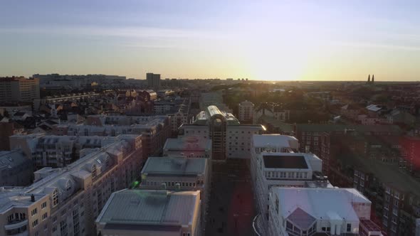 Stockholm South City District at Sunset