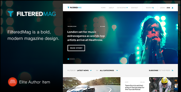 FilteredMag - News & Magazine Design - Miscellaneous PSD Templates