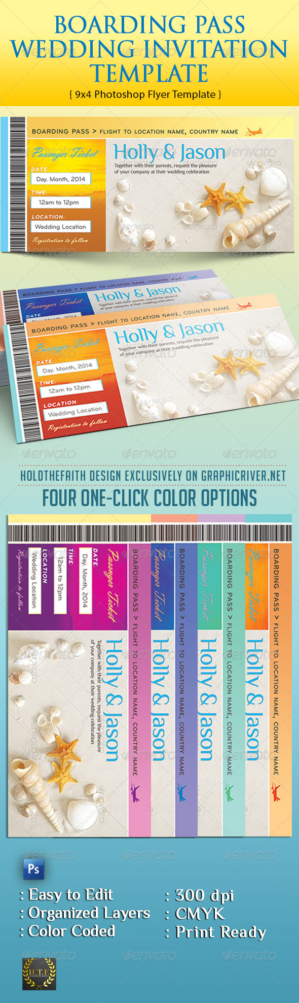 Boarding Pass Wedding Invitation Template - Invitations Cards & Invites