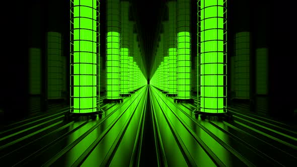 Green Tunnel Background 4K