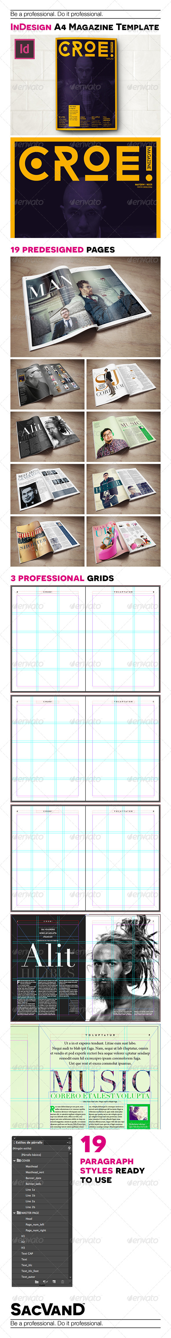 InDesign A4 magazine template - Magazines Print Templates