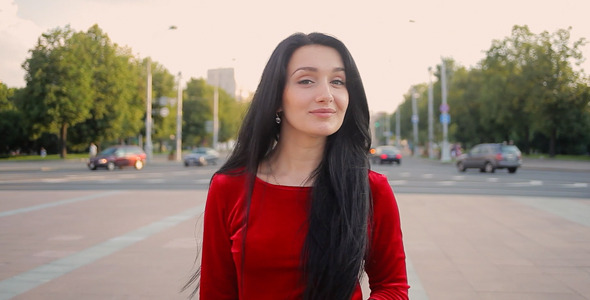 Young Beautiful Girl Flirting