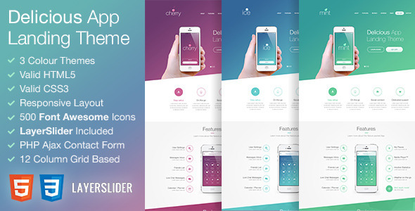 Delicious - Responsive App Landing HTML Theme