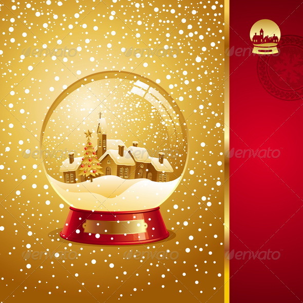 Christmas Design With Snow globe - Christmas Seasons/Holidays