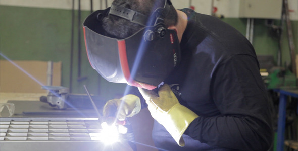Welder with Mask