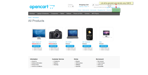 Opencart - Masonry All Products (VQMOD)