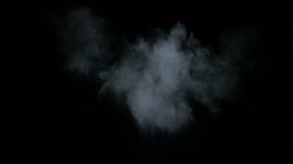 Isolated High Speed Smoke Whisp on Black Background