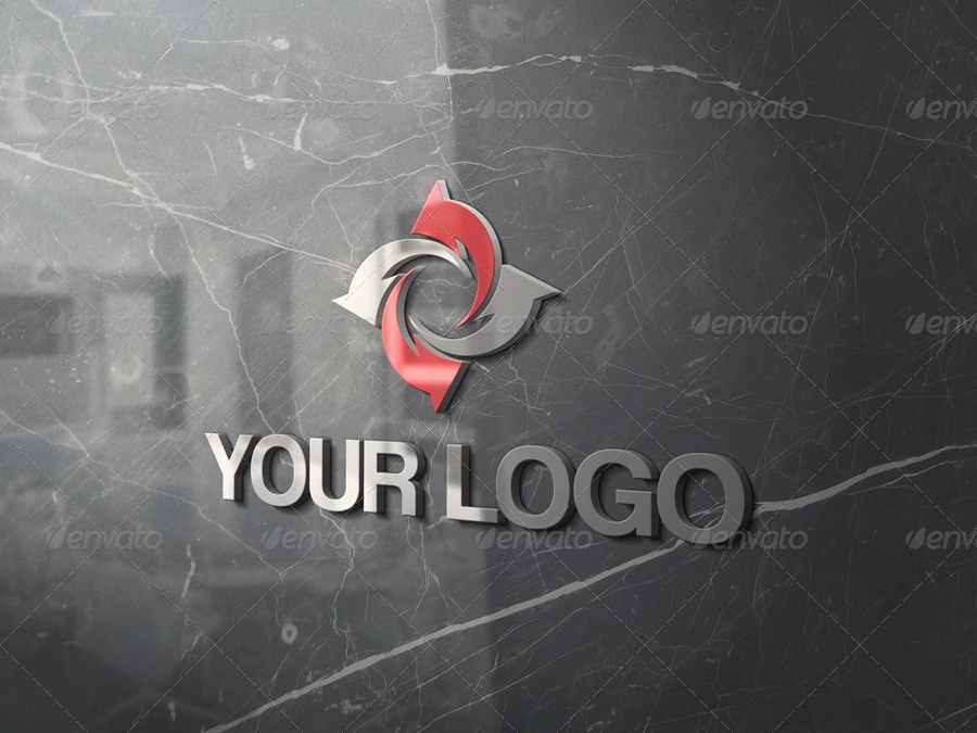 3d Wall Logo Mock Up Free Download Mockup