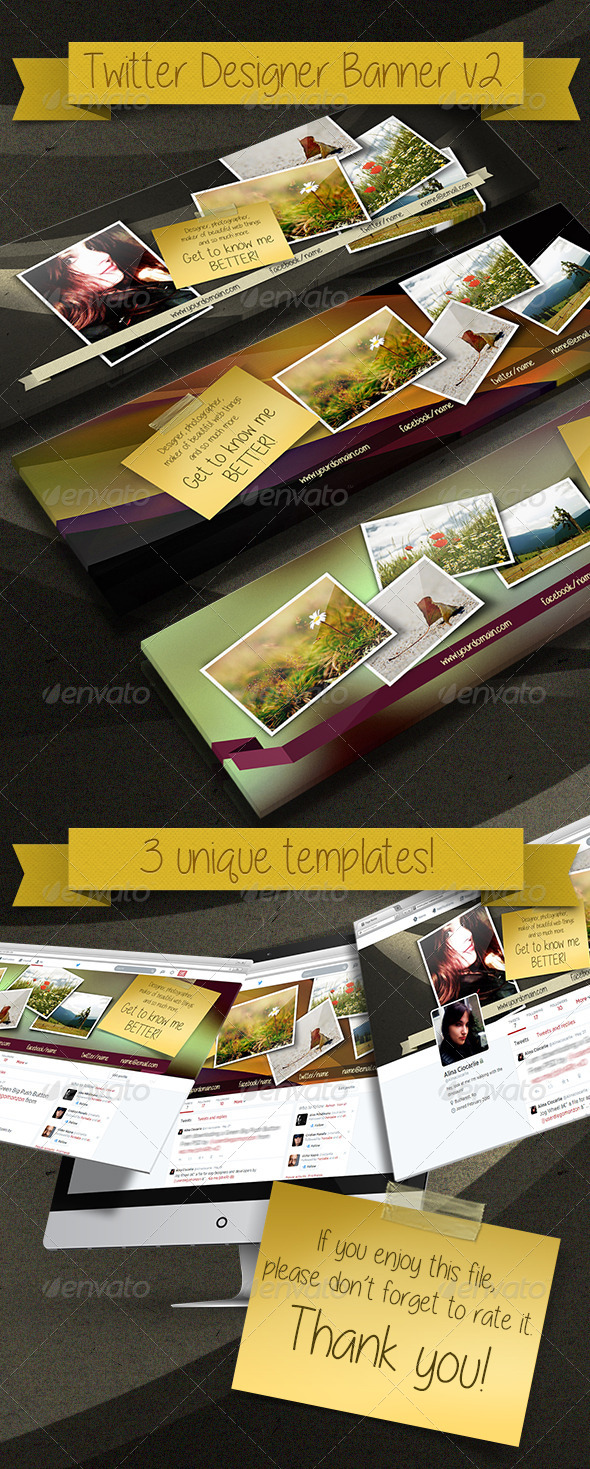 Designer Twitter Banner - Miscellaneous Web Elements