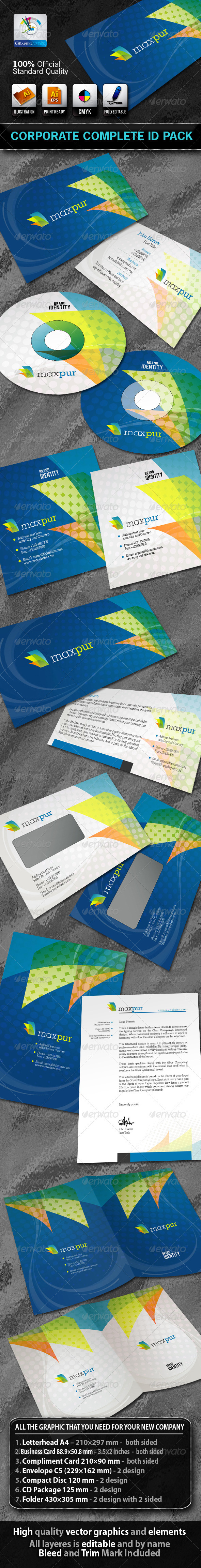 MaxPur Business Corporate ID Pack With Logo - Stationery Print Templates