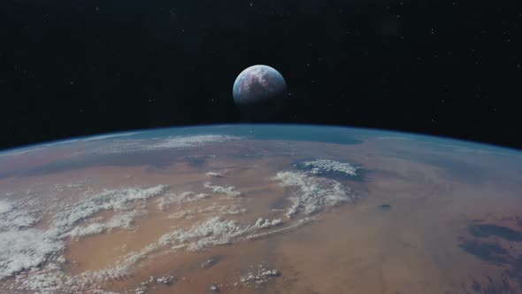 Realistic VFX Establishing Shot of an Exoplanet in Deep Space