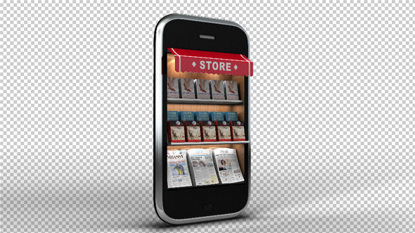 3d Newsstand Smartphone Concept