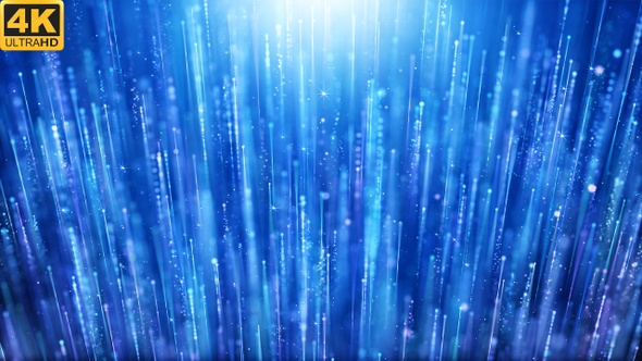 Blue Light Streaks Particles Background