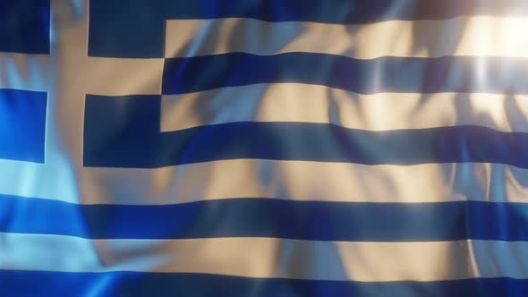 Greece Flag with Edge Bump