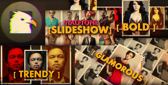 Halftone Slideshow - VideoHive 8032970