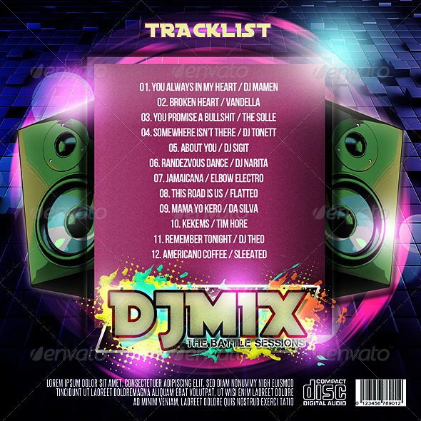 DJ Mix Mixtape / CD / DVD Artwork Template, Print Templates | GraphicRiver